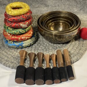 Tibetan 7 Chakra Full Moon Sound / Singing Bowl Set 8" - 12"