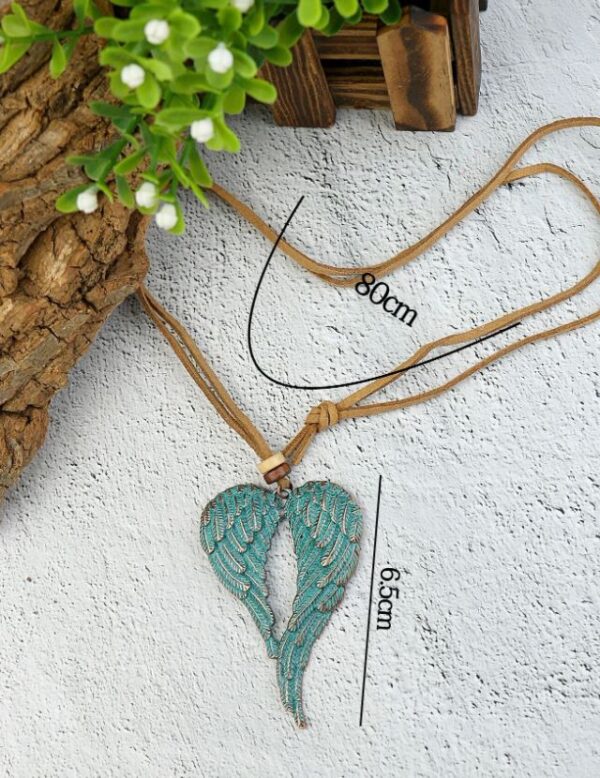 Angel Wing Heart Necklace - Image 3