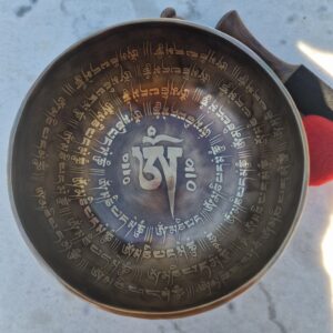 Om Eyes of Buddha Tibetan Sound / Singing Bowl 8"